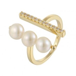 Asymmetric Freshwater Pearl Statement Ring