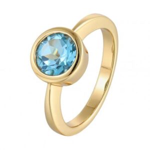 Skype blue topaz Solitaire ring