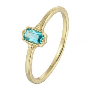 Gold vermeil paraiba gemstone solitaire ring