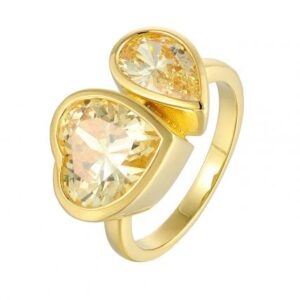 18K Gold Plated 925 Silver Statement Cocktail Ring