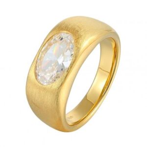 Vintage style luxury Signet Oval shape Large Dome ring