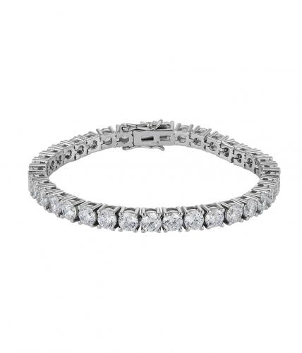 925 Sterling Silver Rainbow Ombre Colored Moissanite tennis chain bracelet - Image 2