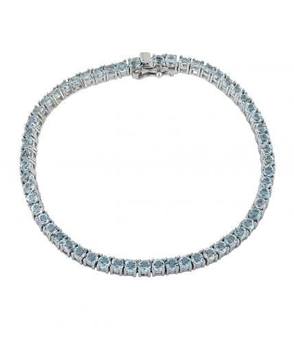925 Sterling Silver Rainbow Ombre Colored Moissanite tennis chain bracelet - Image 3