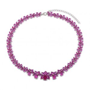 floral tennis necklace