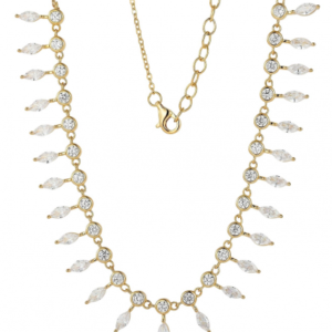 wedding bridal fringe moissanite necklace