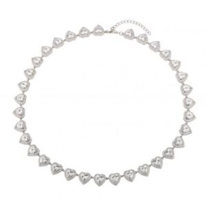 heart moissanite tennis choker