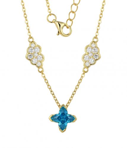 925 sterling silver clover necklace - Image 2