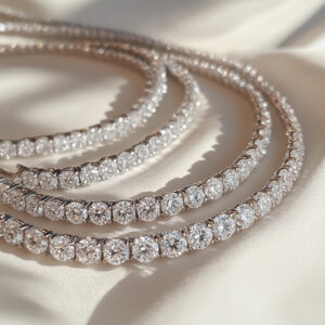 Luxury Round Moissanite Tennis Necklace