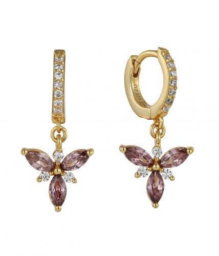 butterfly huggie hoop earrings