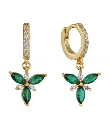 butterfly huggie hoop earrings - Image 3