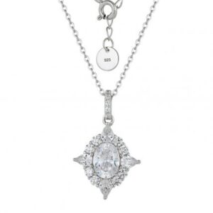 wedding bridal moissanite necklace