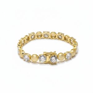 brilliant cut VVS1 round moissanite bezel set tennis bracelet