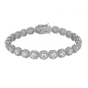 925 sterling silver moissanite tennis chain bracelet